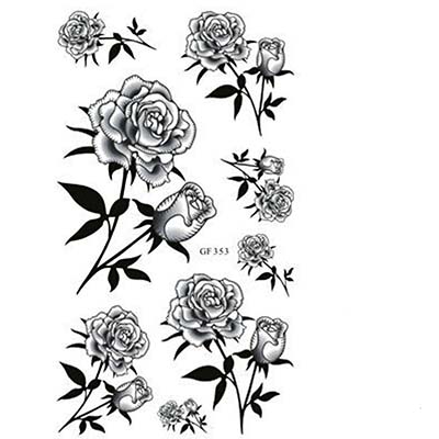 Rose Body opisthenar elbow foot Rose Flower waterproof Design Water Transfer Temporary Tattoo(fake Tattoo) Stickers NO.10747